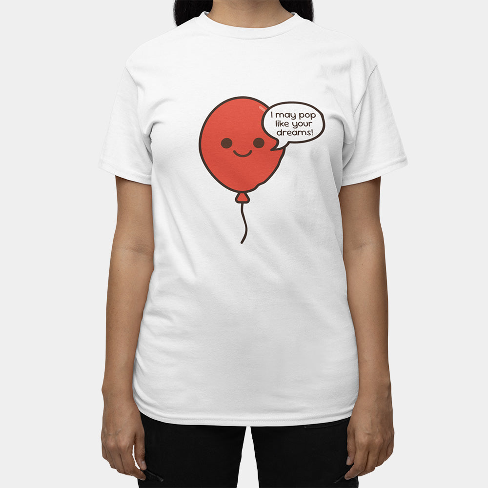 Mean Balloon Shirt – White Unisex Tee