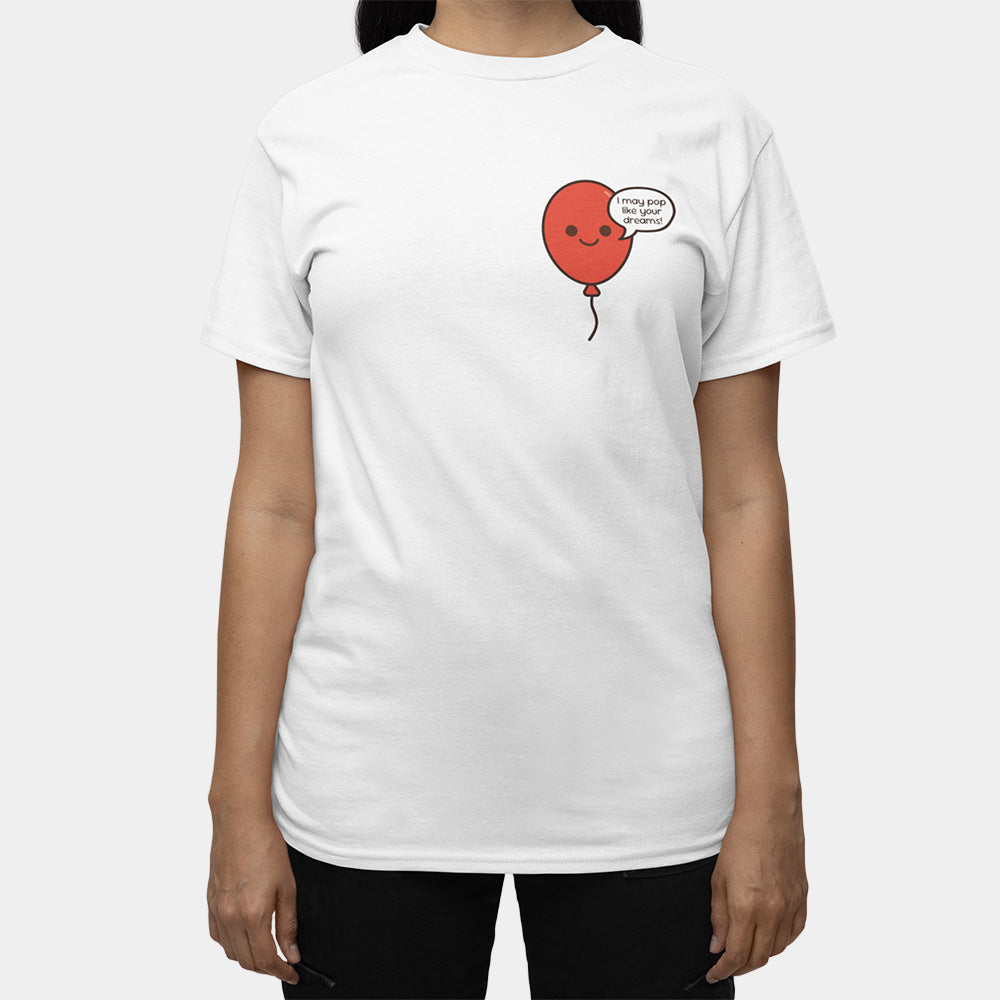 Mean Balloon Shirt – White Unisex Tee