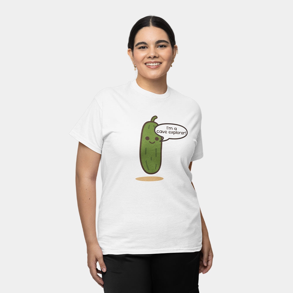 Saucy Cucumber Shirt – White Unisex Tee
