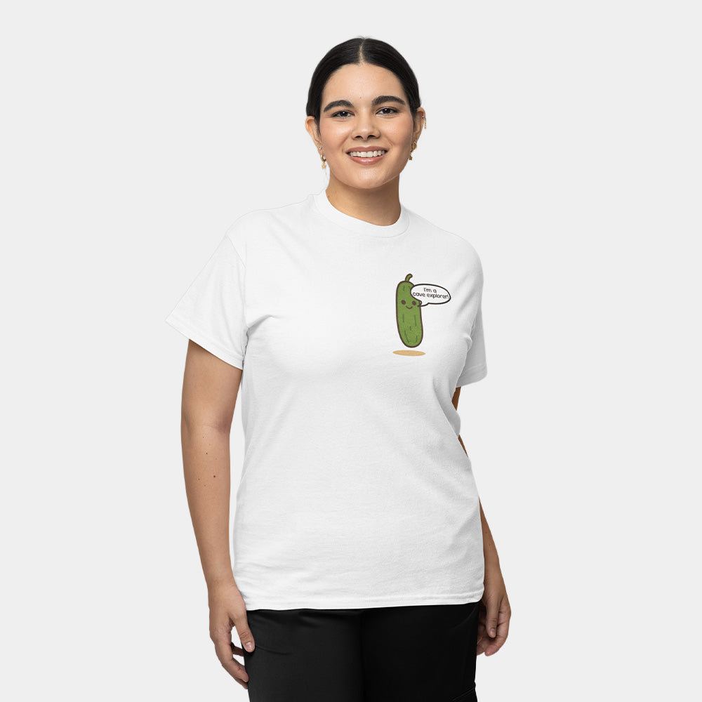 Saucy Cucumber Shirt – White Unisex Tee