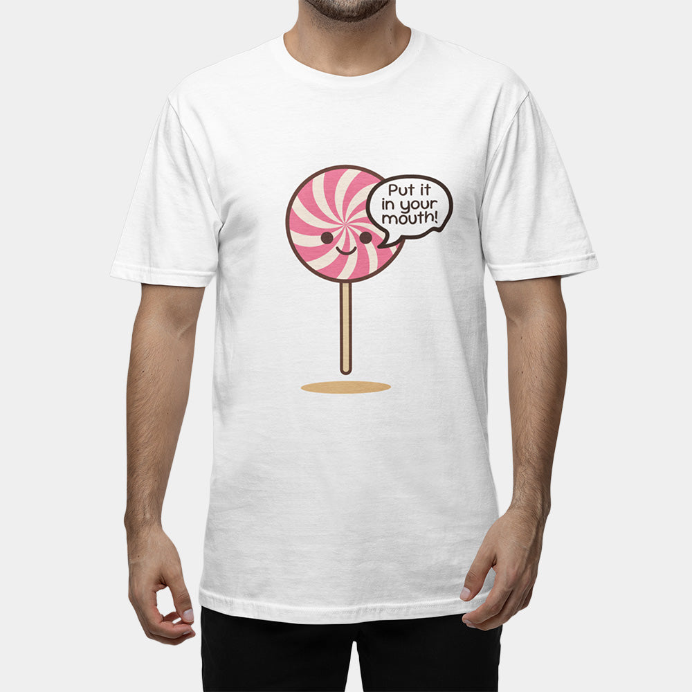 Saucy Lollipop Shirt – White Unisex Tee