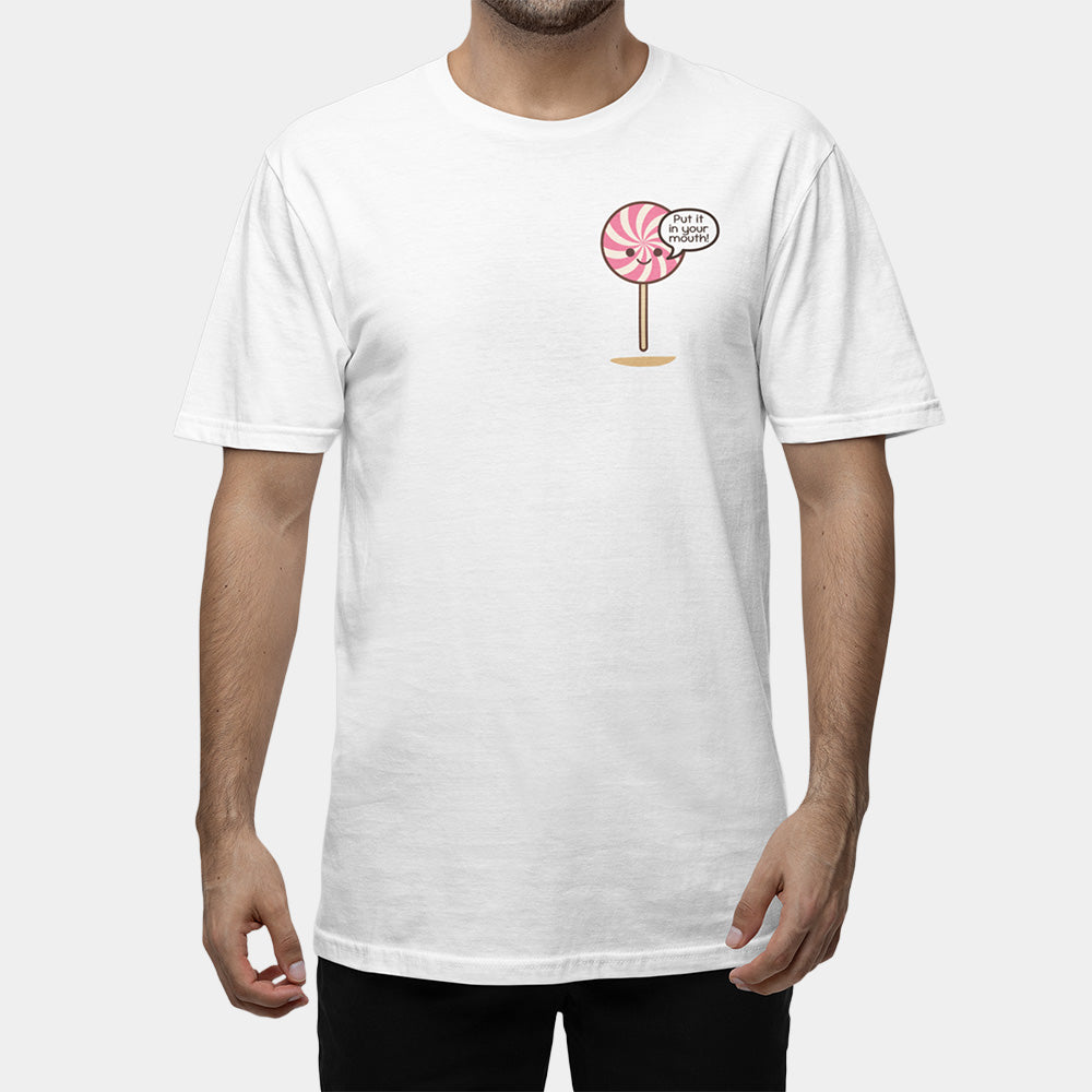 Saucy Lollipop Shirt – White Unisex Tee