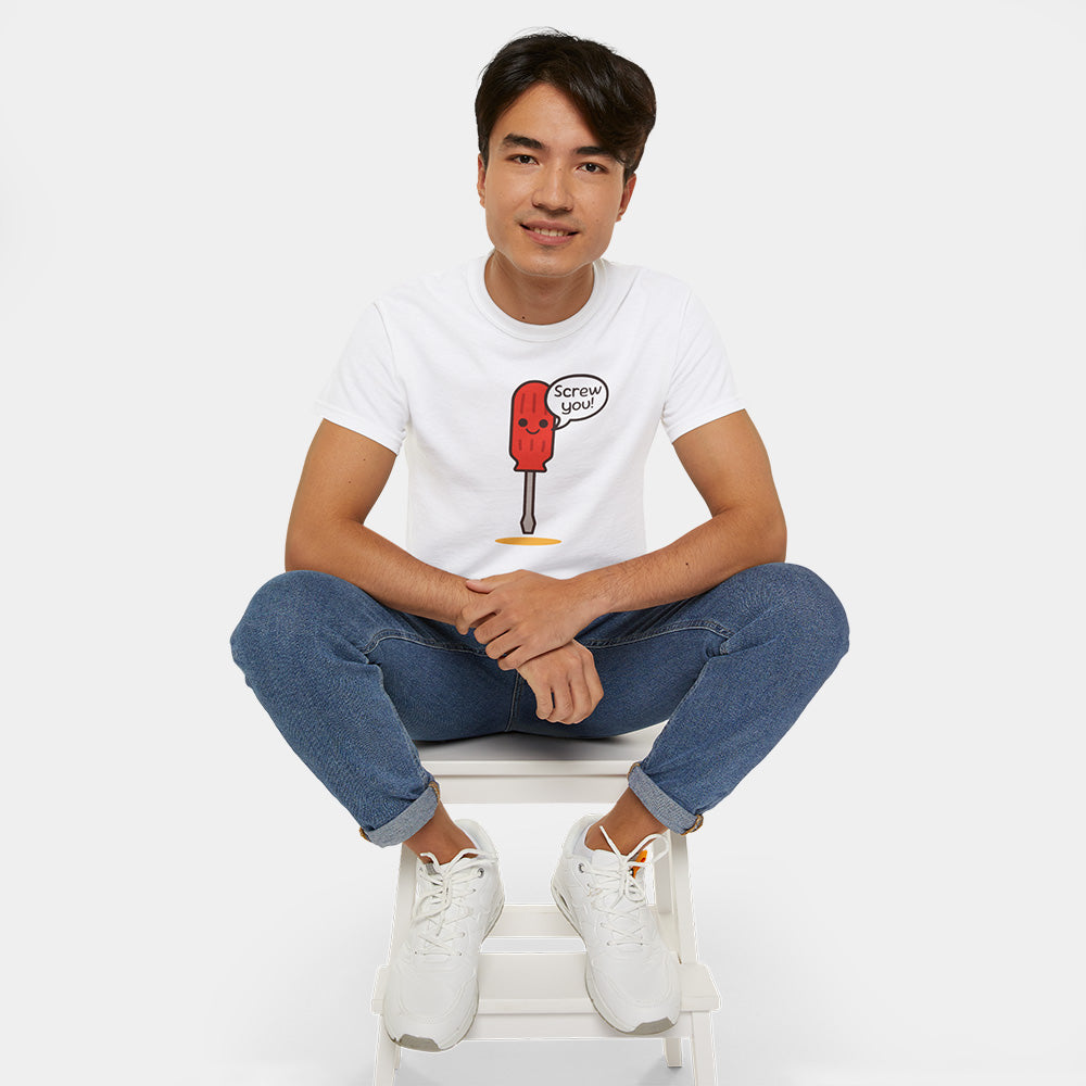 Mean Screwdriver Shirt – White Unisex Tee