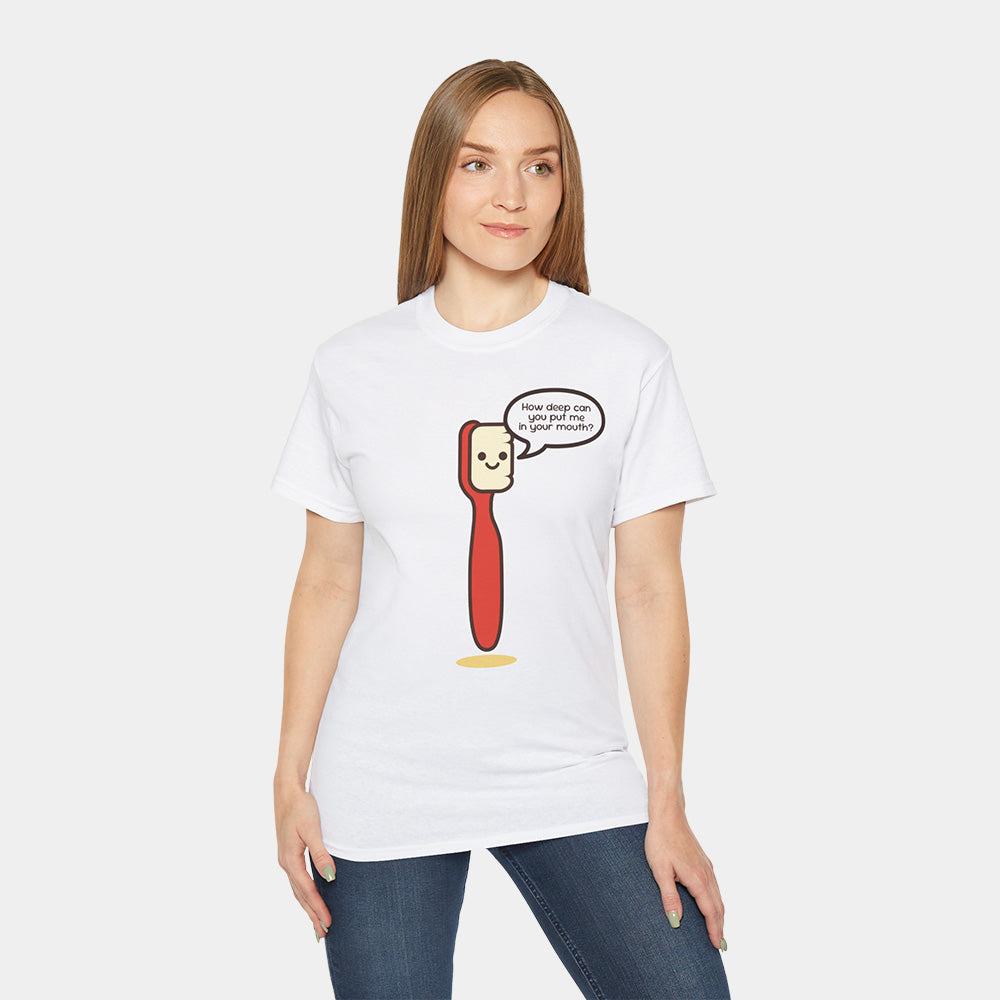 Sassy Toothbrush Shirt – White Unisex Tee