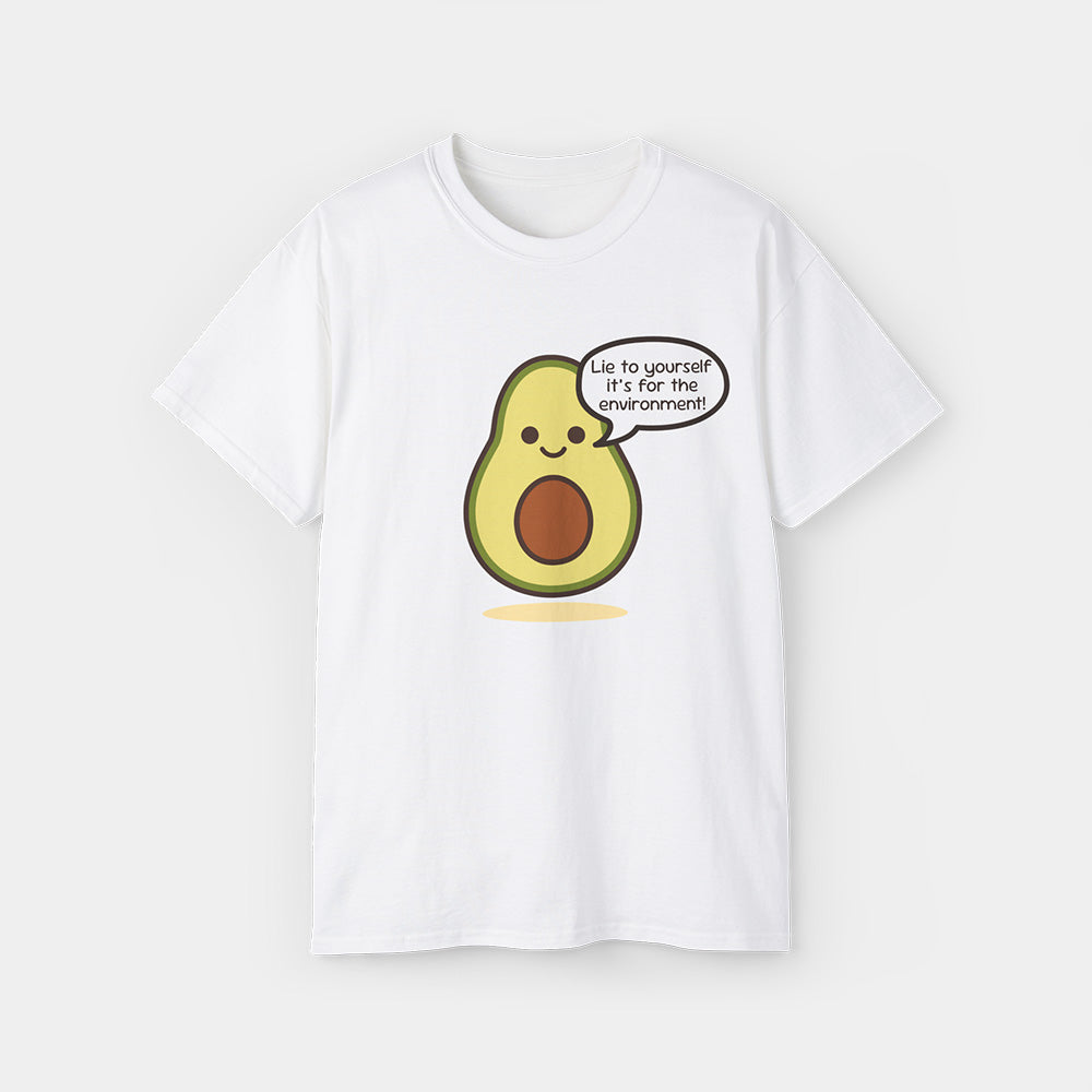 Devious Avocado Shirt – White Unisex Tee