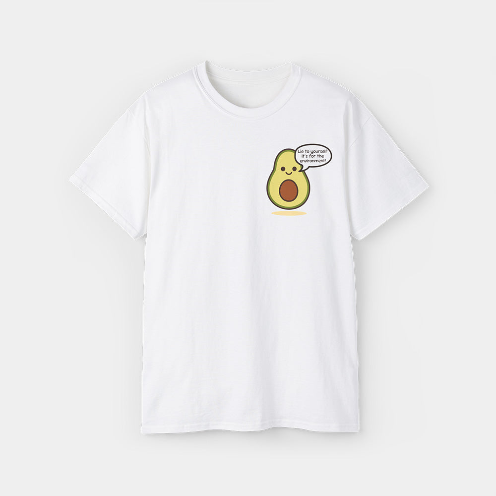 Devious Avocado Shirt – White Unisex Tee