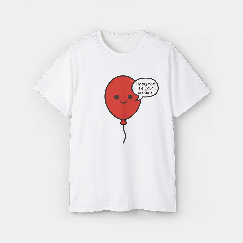 Mean Balloon Shirt – White Unisex Tee