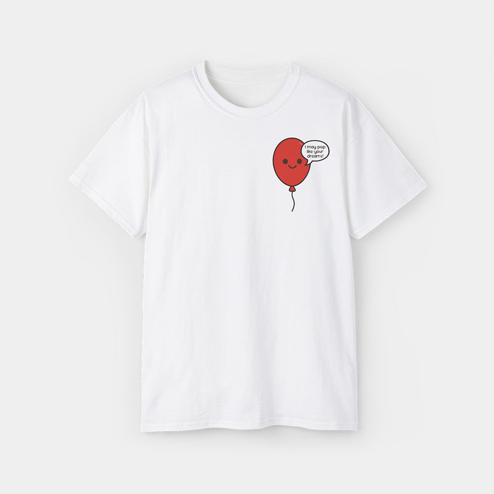 Mean Balloon Shirt – White Unisex Tee