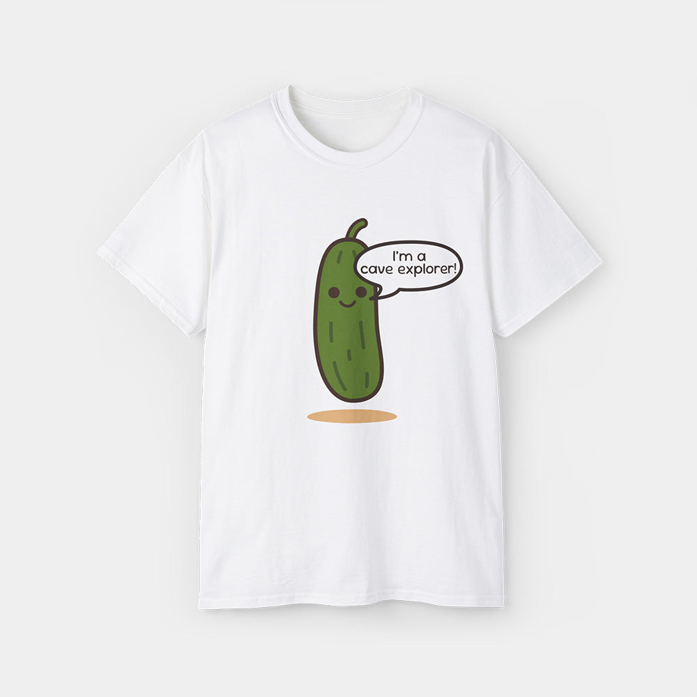 Saucy Cucumber Shirt – White Unisex Tee