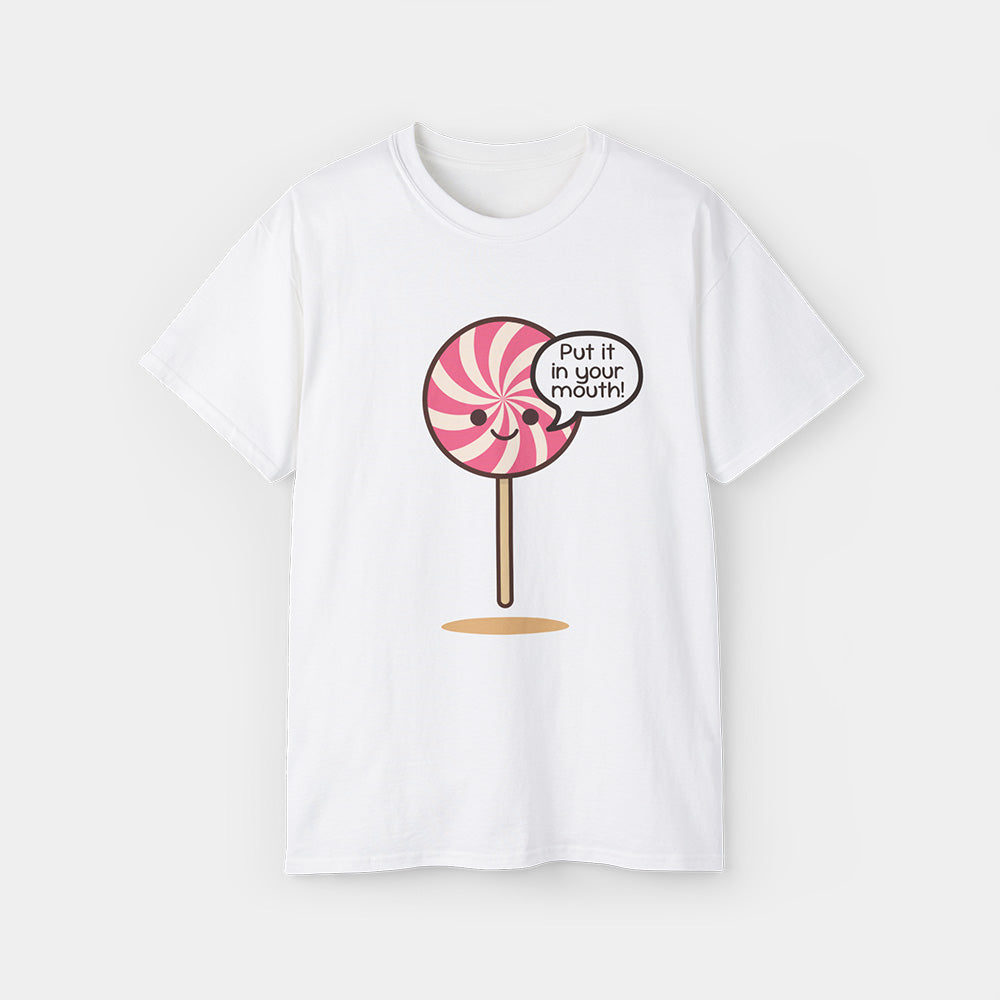 Saucy Lollipop Shirt – White Unisex Tee