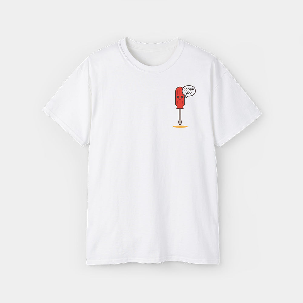 Mean Screwdriver Shirt – White Unisex Tee