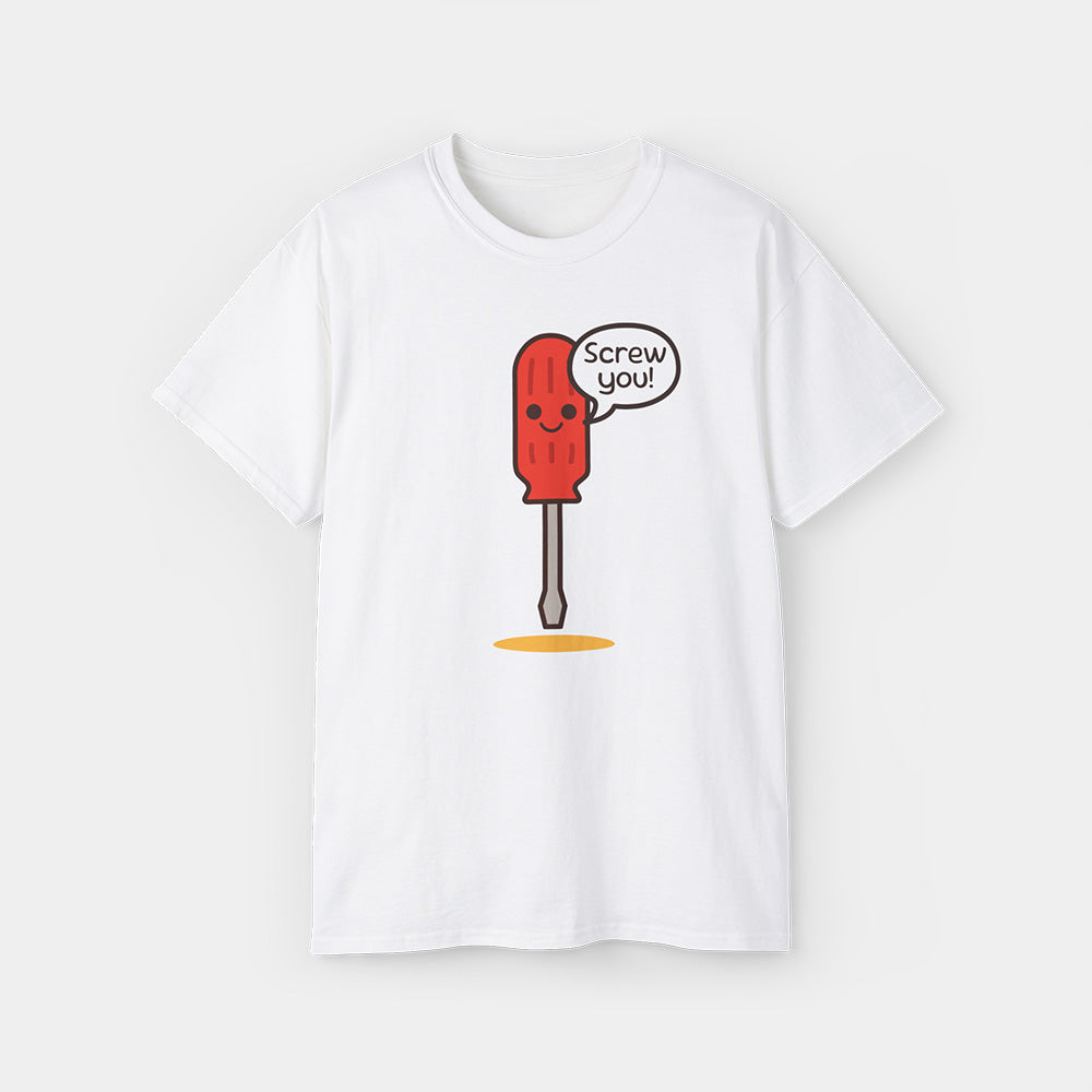 Mean Screwdriver Shirt – White Unisex Tee