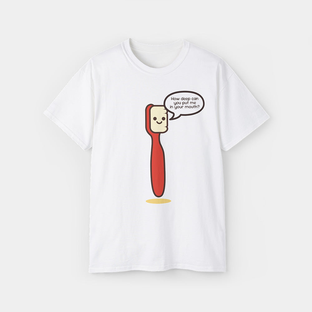 Sassy Toothbrush Shirt – White Unisex Tee