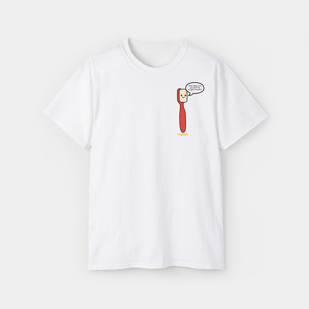 Sassy Toothbrush Shirt – White Unisex Tee